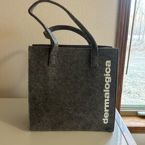 Dermalogica Charcoal Gray Felt Tote